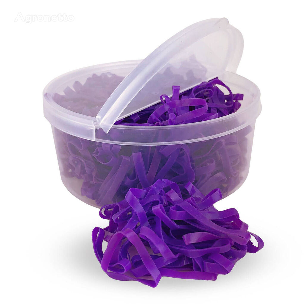 élastiques de crinière en silicone violet dans une boîte