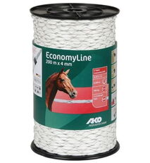 matériel d'élevage pour chevaux Kramp lina linka plecionka EconomyLine 4 mm/ 200m /290kg