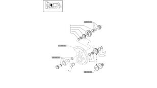 Wałek  New Holland 54mm 82013692 pour tracteur à roues New Holland T6010 T6090 T6070