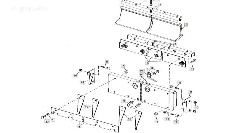 autres éléments fonctionnels podajnik poziomy – drzwi AH130202 pour moissonneuse-batteuse John Deere CTS