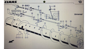 tarière Claas 000 767 534 0 pour barre de coupe à céréales Claas V 900-V700